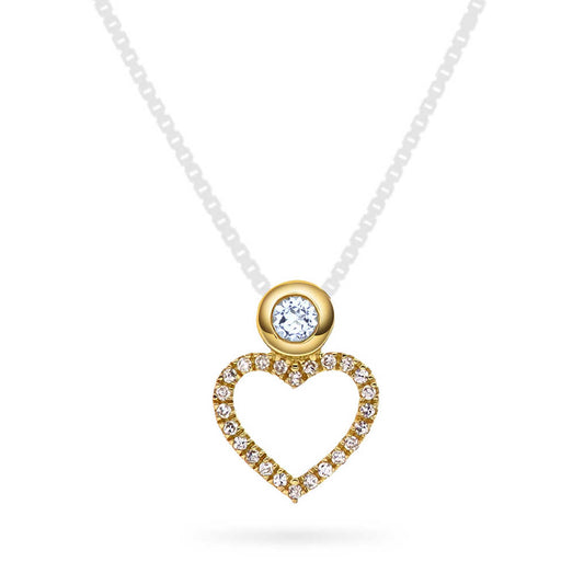 Anheng i gull med diamanter 0,04 ct WP1 59794