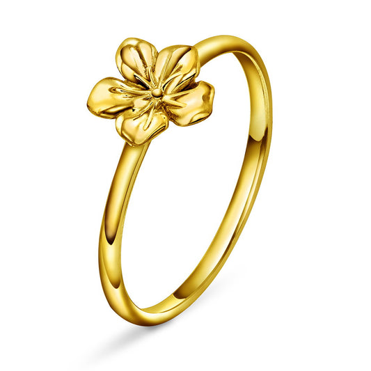 Blossom ring i 925 forgylt sølv med blomsterform, bilde 1 av 4