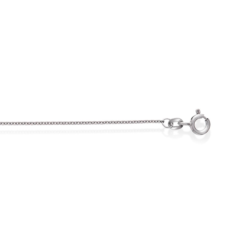 Halskjede i 14 karat hvitt gull, anker 1,1 mm, bilde 2 av 4