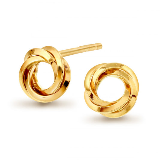 Ørestikker med knute i gult gull, nr. 53265