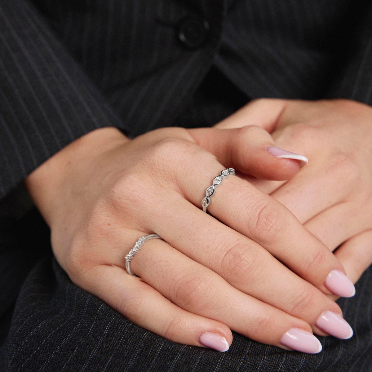 Dazzle ring i 925 sølv med zirkonia 3 mm, bilde 2 av 2