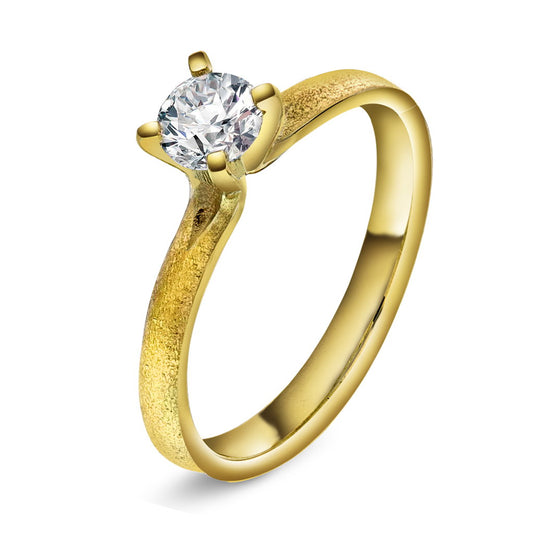 Polaris ring i 14 karat gult gull med diamant 0,50 ct TWSI
