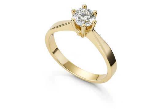 Svolder ring Margrete i 585 gull med laboratoriedyrket diamant 0,7 ct, bilde 1 av 2