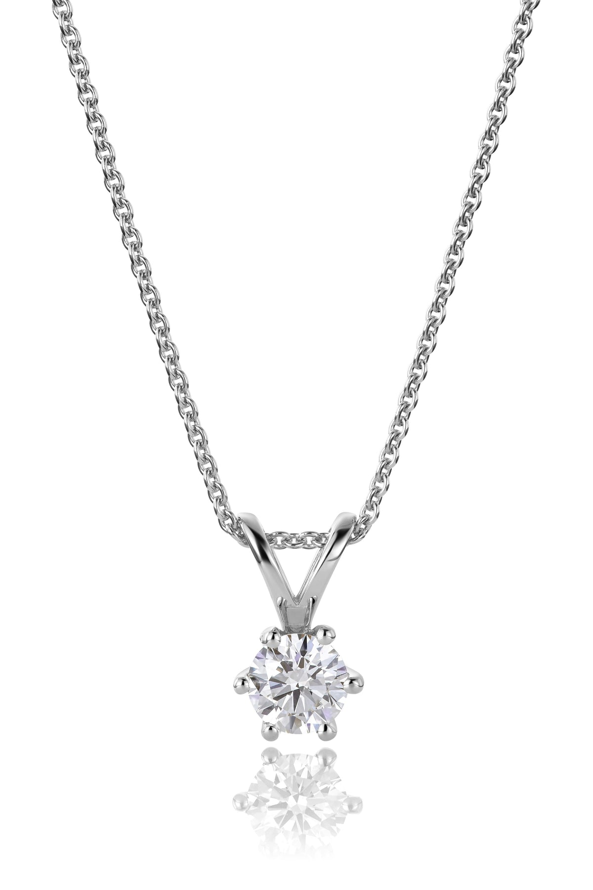 Svolder anheng Alexandra i 585 gull med diamant 0,7 ct SI, bilde 1 av 2