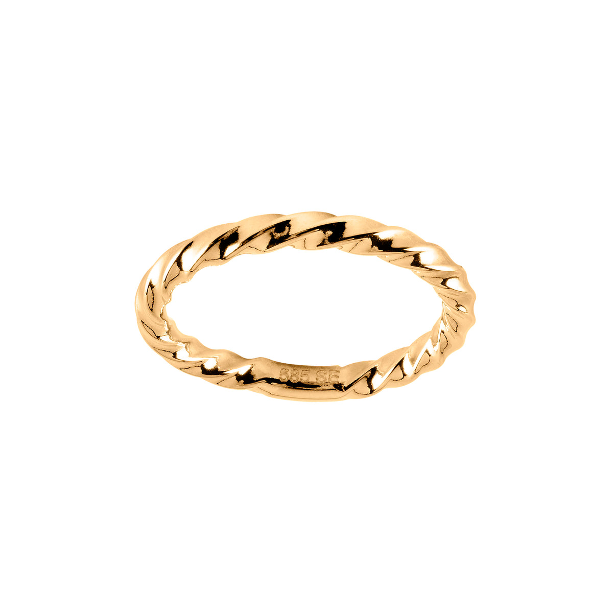 Carmen ring i 585 gult gull, Flette-modell 2,7 mm