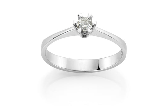 Svolder ring i 585 gull med diamant 0,30 ct, klarhet SI, bilde 2 av 2