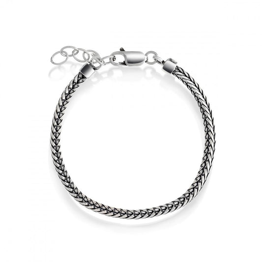 62401 - Armbånd i oksidert sølv, revehale 17+3 cm - Bjerveur.no62401 - Armbånd i oksidert sølv, revehale 17+3 cm