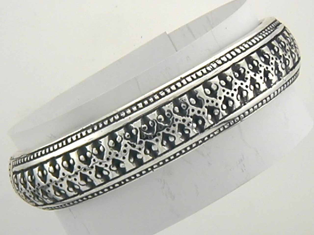 Armring i oksidert 925 sølv, bredde 17 mm