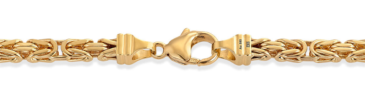 Aurum halskjede, kongekjede 4 mm bredt, bilde 12 av 34