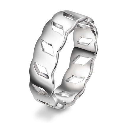 Wheel ring i 925 sølv, rhodinert, 6,5 mm bred, bilde 1 av 2