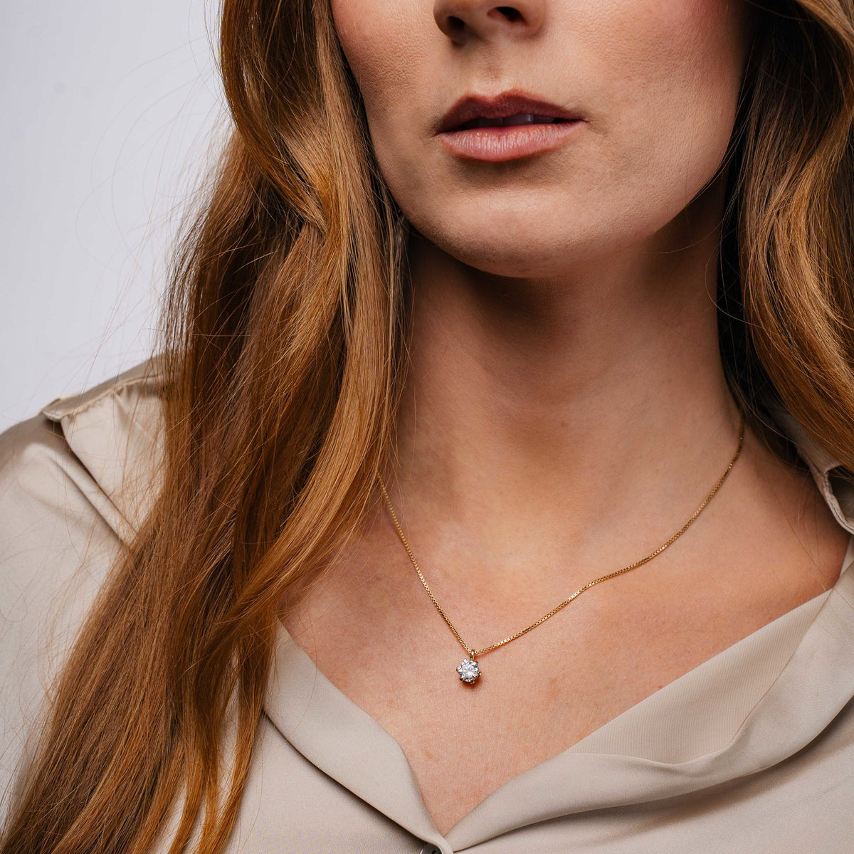 Contessa anheng i gull med lab-grown diamant 1,00 ct