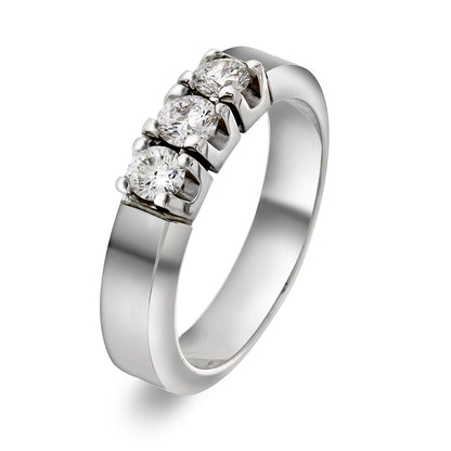 Sigma ring i 14 karat hvitt gull med diamant 0,60 ct, bilde 1 av 3