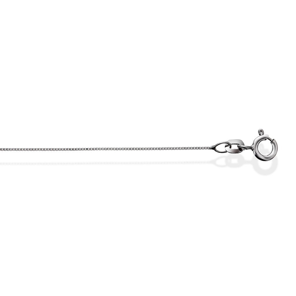 Veneziansk halskjede i 585 hvitt gull 0,6 mm, 45 cm