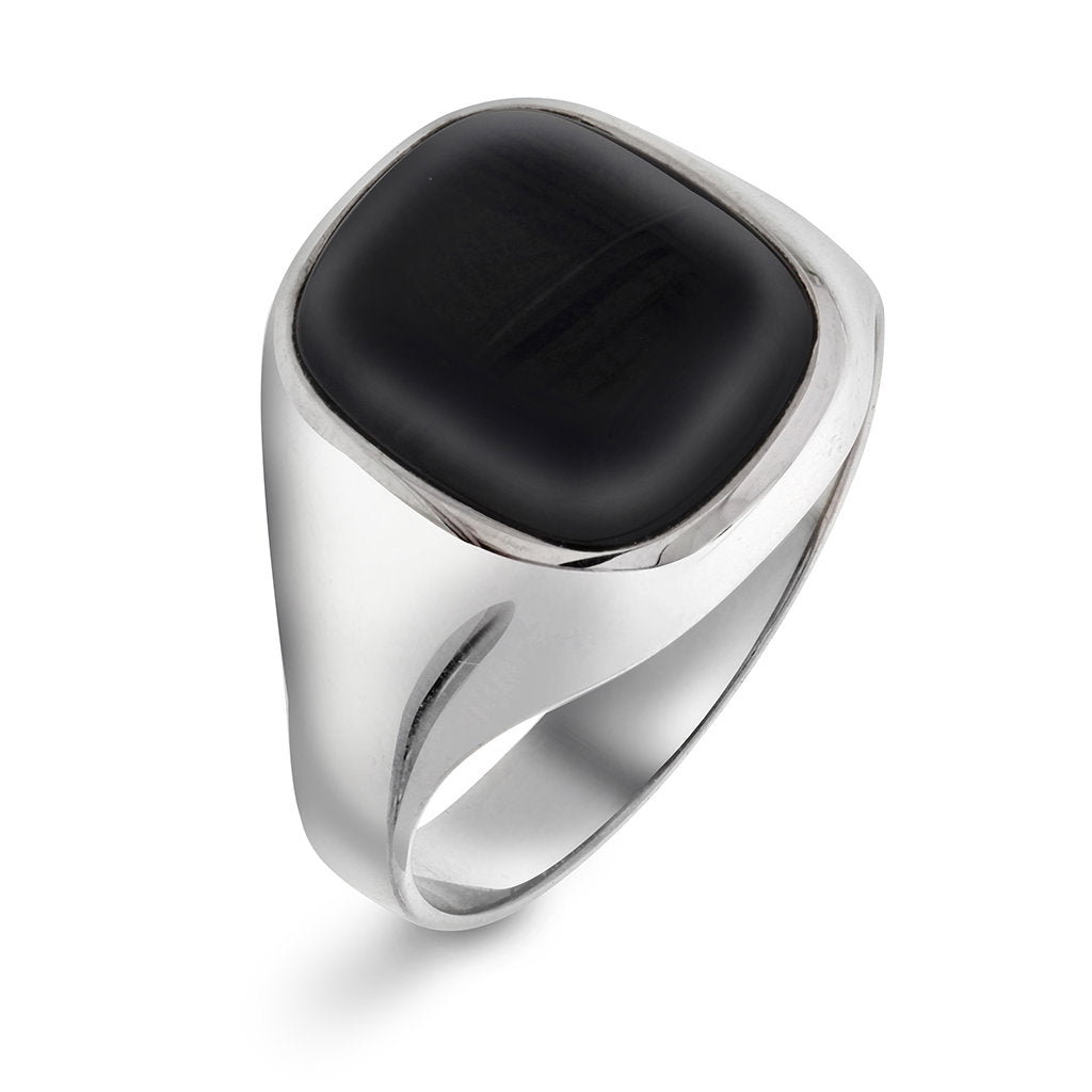 Ring i rhodinert 925 sølv, bredde 16 mm, bilde 1 av 4