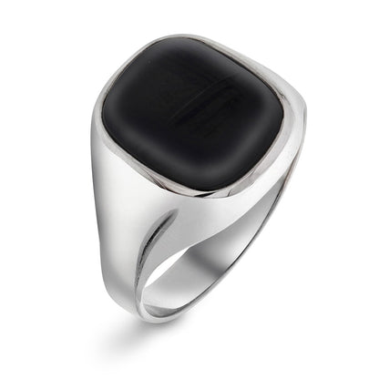 Ring i rhodinert 925 sølv, bredde 16 mm, bilde 1 av 4