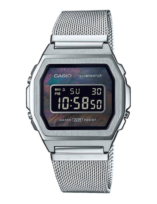 Casio Vintage A1000M-1BEF dameklokke i stål
