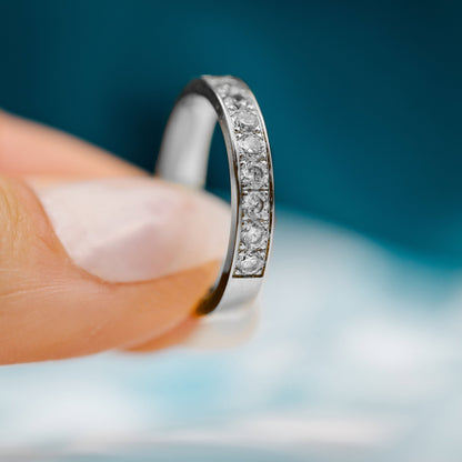 Gems Radiant ring i 14 karat hvitt gull med labdiamanter 0,54 ct, bilde 3 av 6