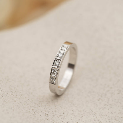 Delta alliansering i 14 karat hvitt gull med diamant 0,15 ct, bilde 2 av 4