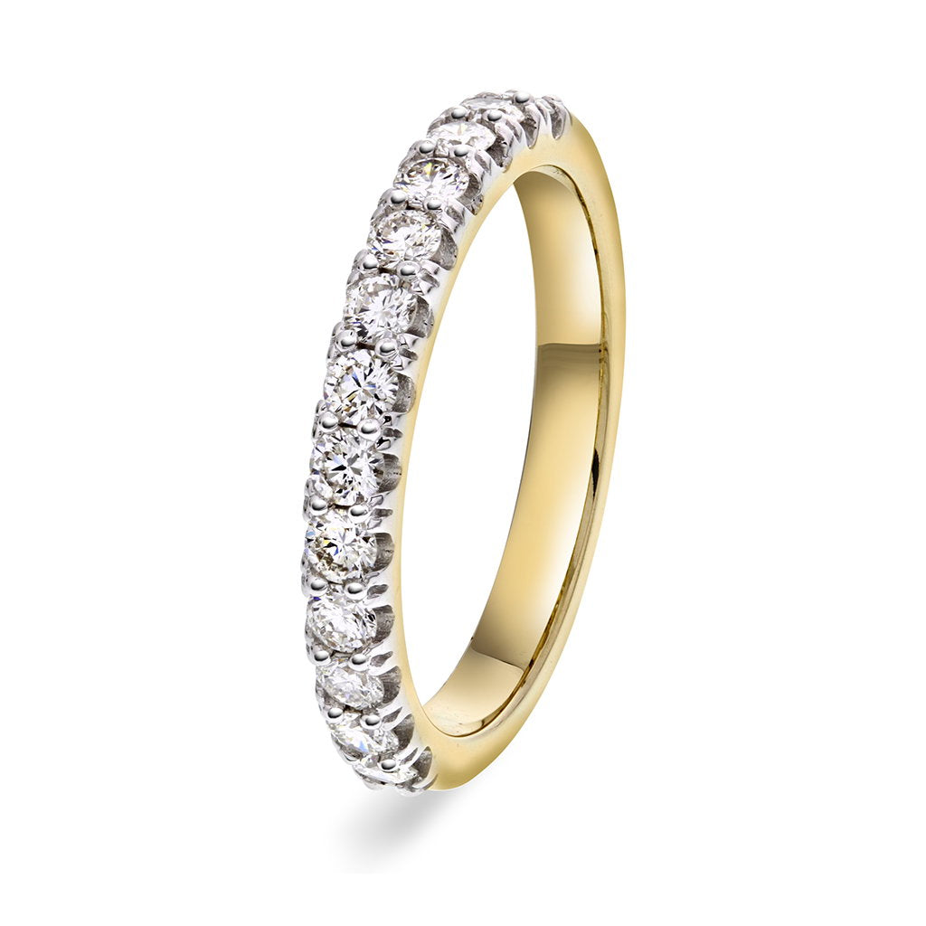 Ring i gult gull med diamant 0,50 ct, bredde 2,7 mm, bilde 1 av 4