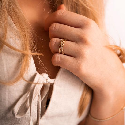 Siena ring i forgylt sølv med zirkonia 7,5 mm, bilde 2 av 2