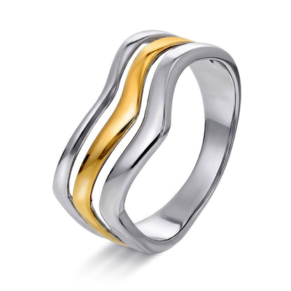 Fusion ring i 925 sølv, tofarget 8 mm, bilde 1 av 3