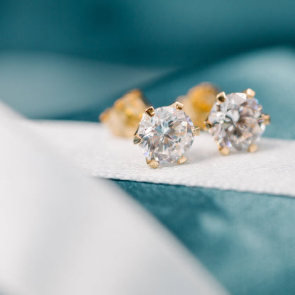 Gems Contessa øredobber i 14 karat gult gull med labdiamant 7,5 mm, bilde 4 av 5