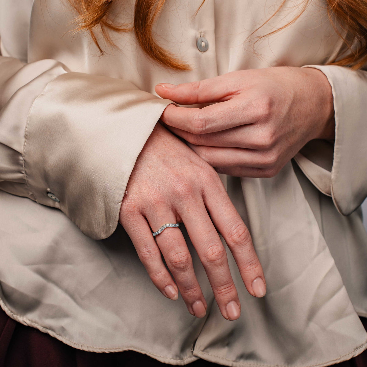 Gems ring i 14 karat hvitt gull med LAB-diamant 0,30 ct, bilde 2 av 7