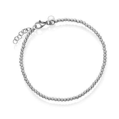Armbånd i rhodinert sølv med kuler, 17+2 cm, bilde 1 av 4