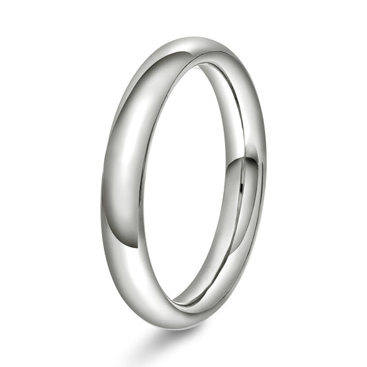 Ring i 14 karat hvitt gull, innvendig oval 3,7 mm, polert