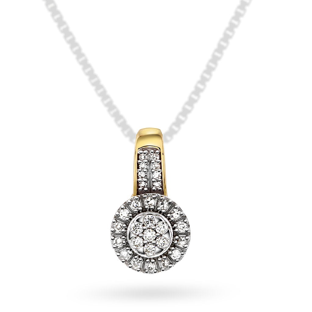 Anheng i gull med diamant 0,12 ct, bilde 1 av 5