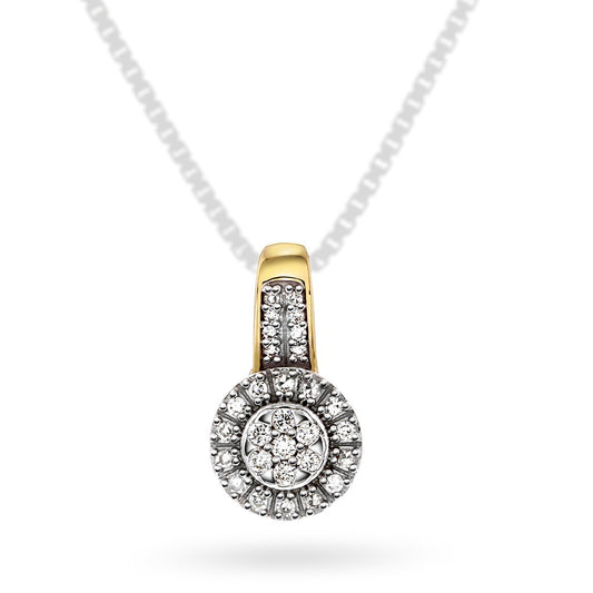 Anheng i gull med diamant 0,12 ct, bilde 1 av 5