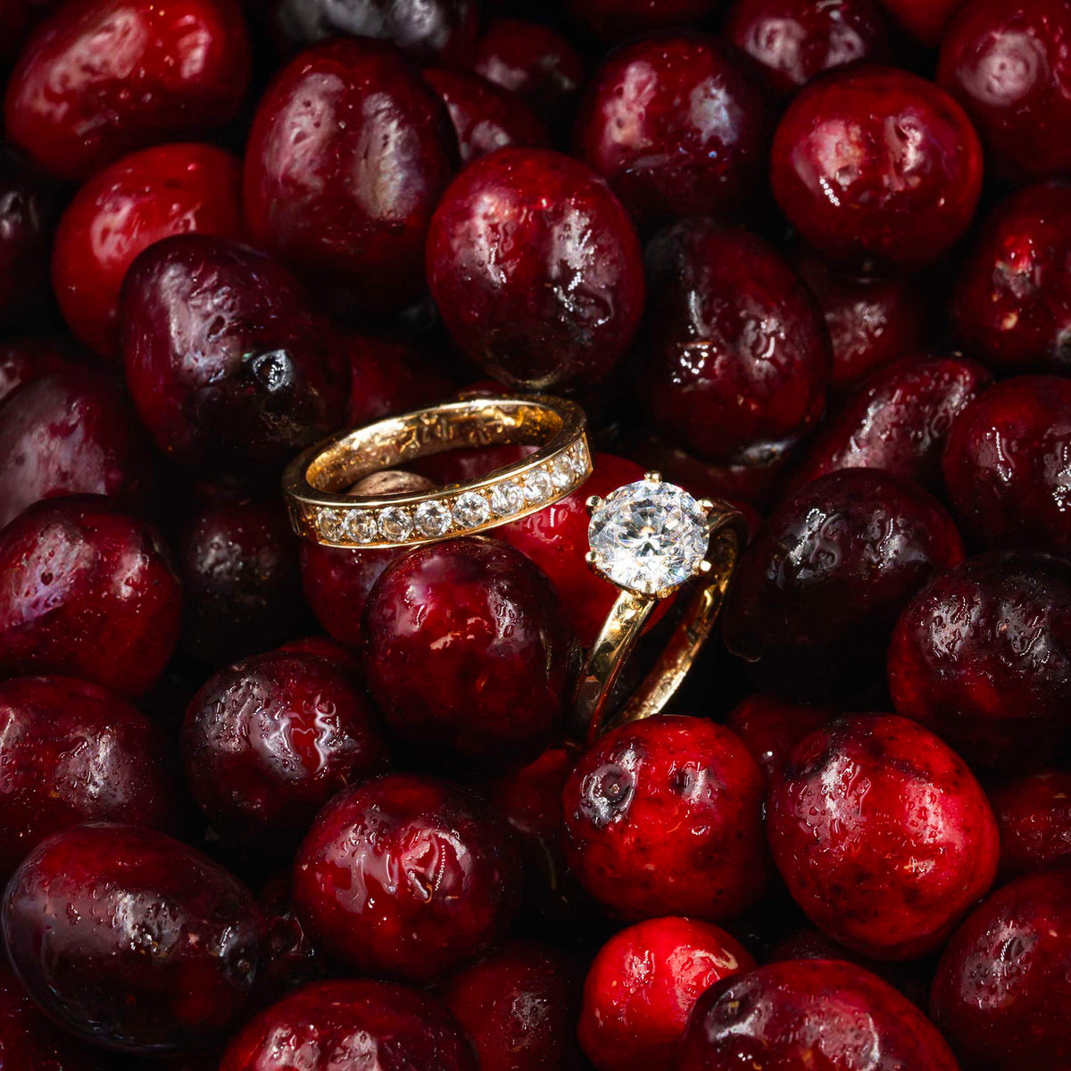 Gems ring i 14 karat gult gull med labdiamant 2,00 ct, bilde 6 av 7