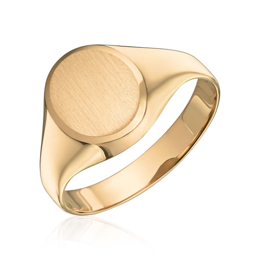 Signet ring med oval topp i 14K gult gull Artikkelnr: 57407 - Bjerveur.noSignet ring med oval topp i 14K gult gull Artikkelnr: 57407
