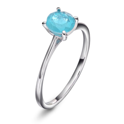 Glow Moana ring i 925 sølv med blå zirkonia, bilde 1 av 3