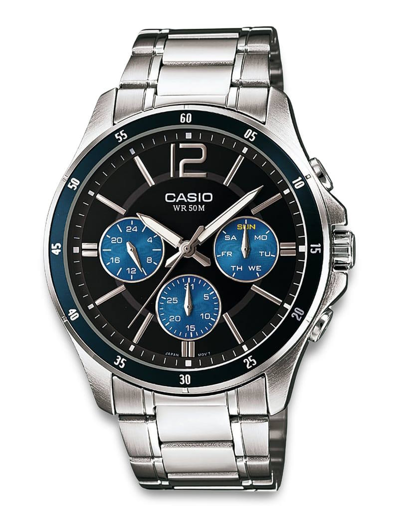Casio Timeless MTP-1374PD-2AVEF herreklokke i stål