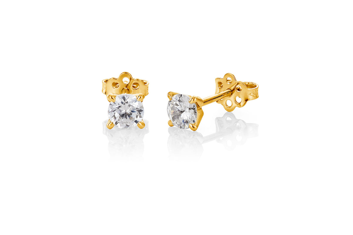 Svolder øredobber Maud i 585 gull med diamant 0,7 ct HWE/SI, bilde 1 av 2