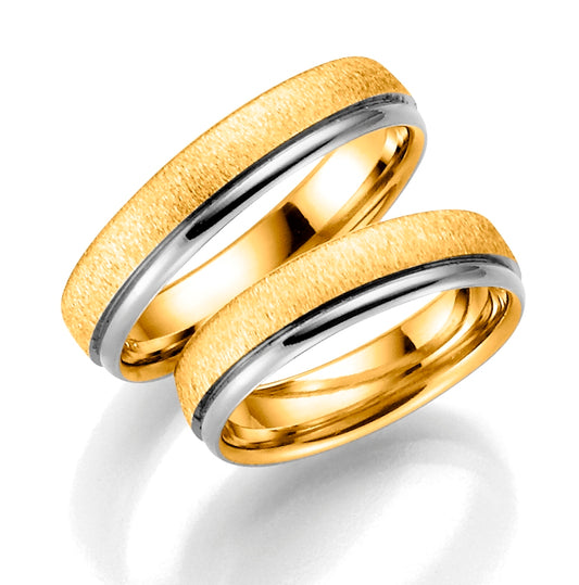 Ring SE131 i 585 tofarget gull, buet innvendig, bilde 2 av 7
