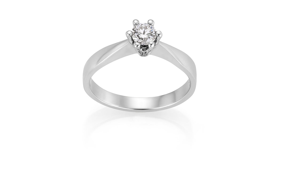 Svolder ring Margrete i 585 gull med diamant 0,25 ct GTW/VS, bilde 2 av 2