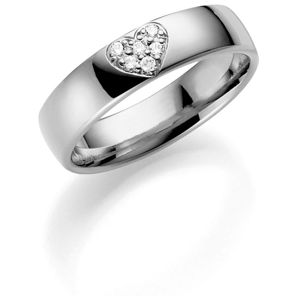 Deg&Meg Ring SE140 - Hvitt gull