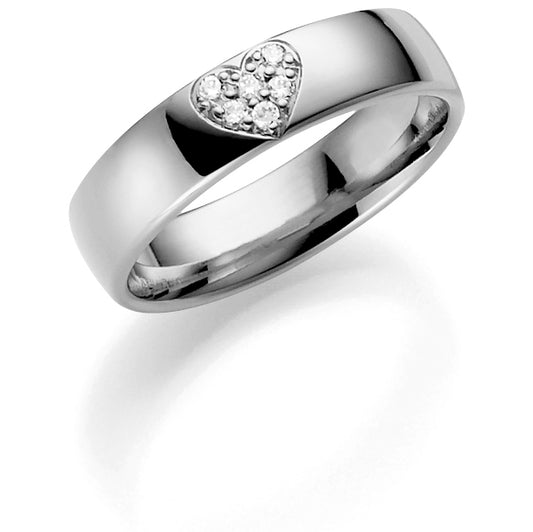 Deg&Meg Ring SE140 - Hvitt gull