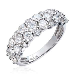 Ring med tilsammen 1,63ct TWSI i hvitt gull Artikkelnr: 57342