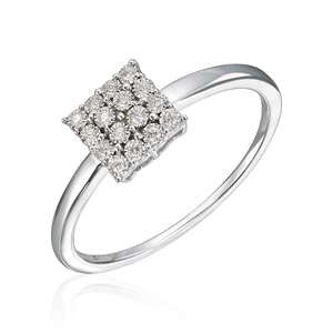 Ring diamanter 0,06ct WSI i hvitt gull Artikkelnr: 57347
