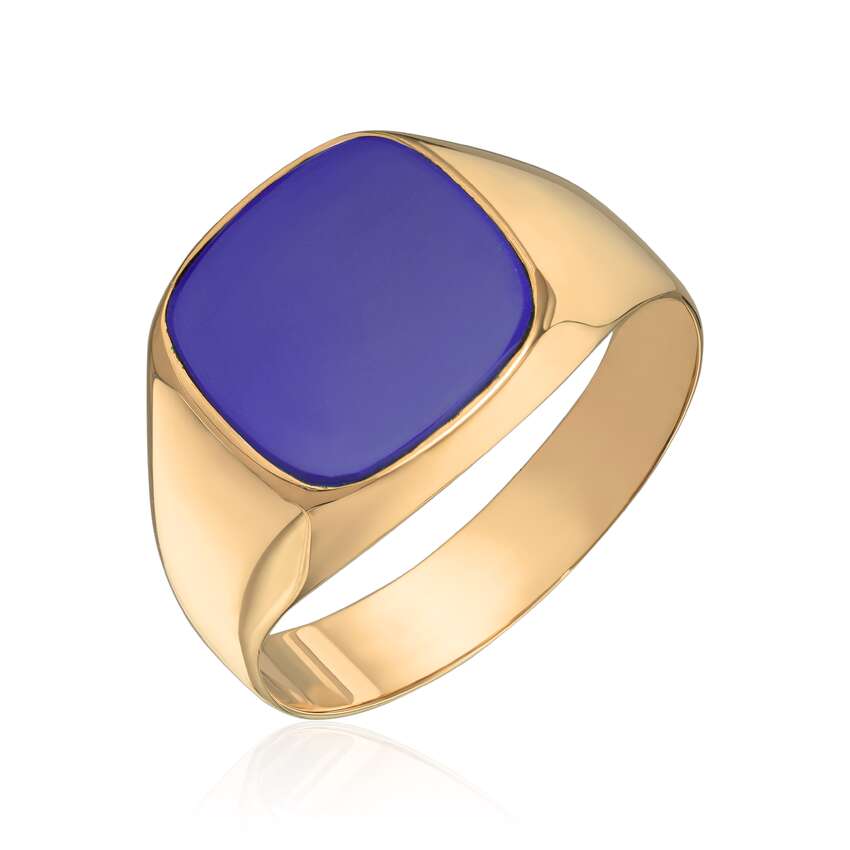 Ring i 14K gult gull med Lapis stein Artikkelnr: 57404