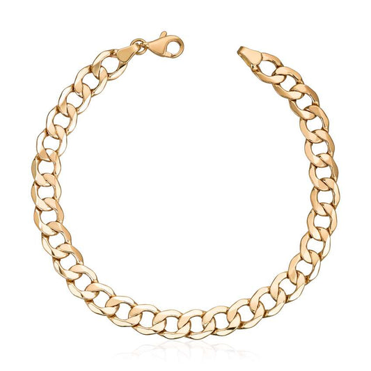 Armbånd flat panser 14K gult gull Artikkelnr: 17050
