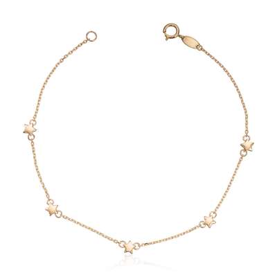 Armbånd med stjerner 14K gult gull Artikkelnr: 17053