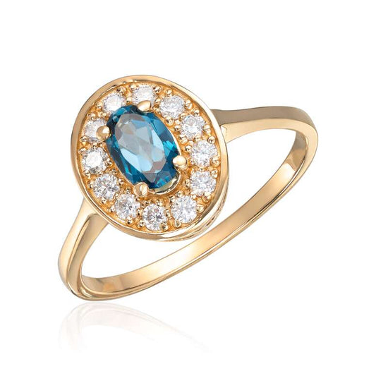 Ring Verona 0,25ct WSI LB Topas 14K gult gull Artikkelnr: 57435