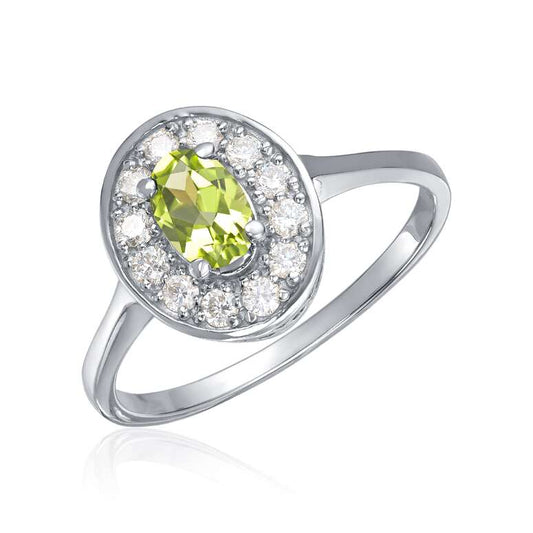 Ring Verona 0,25ct WSI LB Topas 14K hvitt gull Artikkelnr: 57438