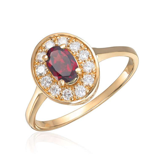 Ring Verona 0,25ct WSI Granat 14K gult gull Artikkelnr: 57439