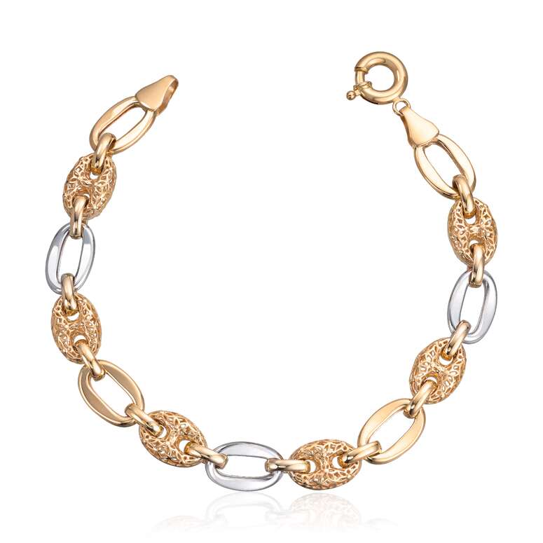 Armbånd i 2-farget "Old Money" 14K Artikkelnr: 17087