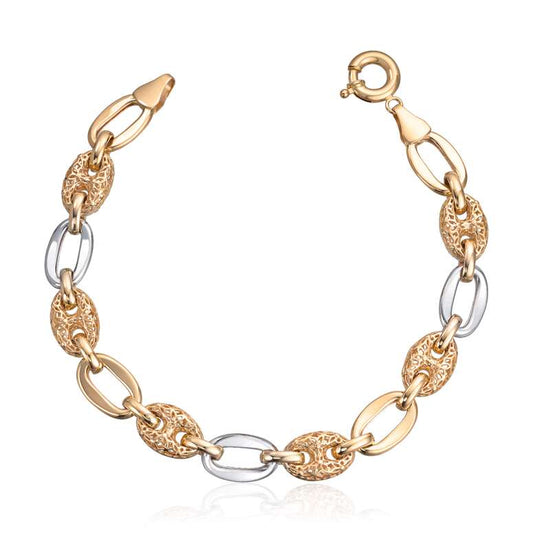 Armbånd i 2-farget "Old Money" 14K Artikkelnr: 17087